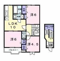 伊勢中川駅 徒歩9分 2階の物件間取画像